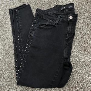 Black Jeweled Zara Jeans